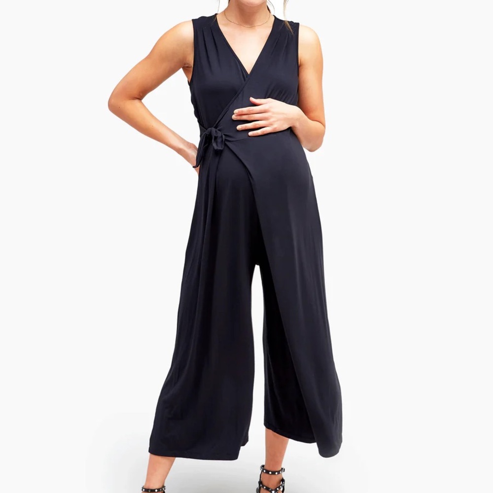 NOM maternity Francesca black jumpsuit Size S